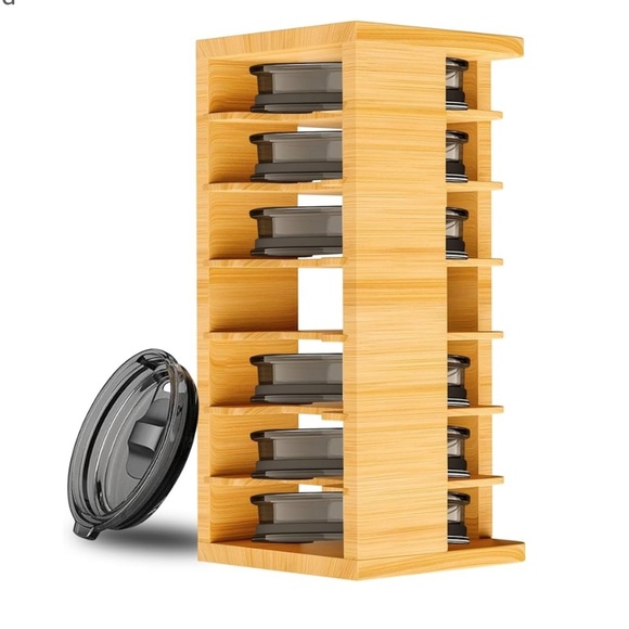 🆕 SNAPKITCH Bamboo Tumbler Lid Organizer - Picture 1 of 10